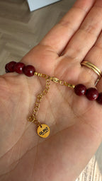 Smiley Necklace - Bordeaux