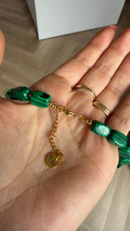 Luna Pearl Necklace - Malachite
