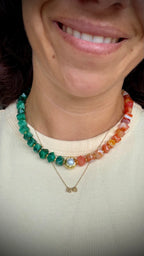Solara Necklace - Emerald & Agate