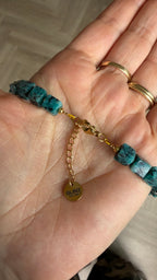Luna Pearl Necklace - Blue Dot