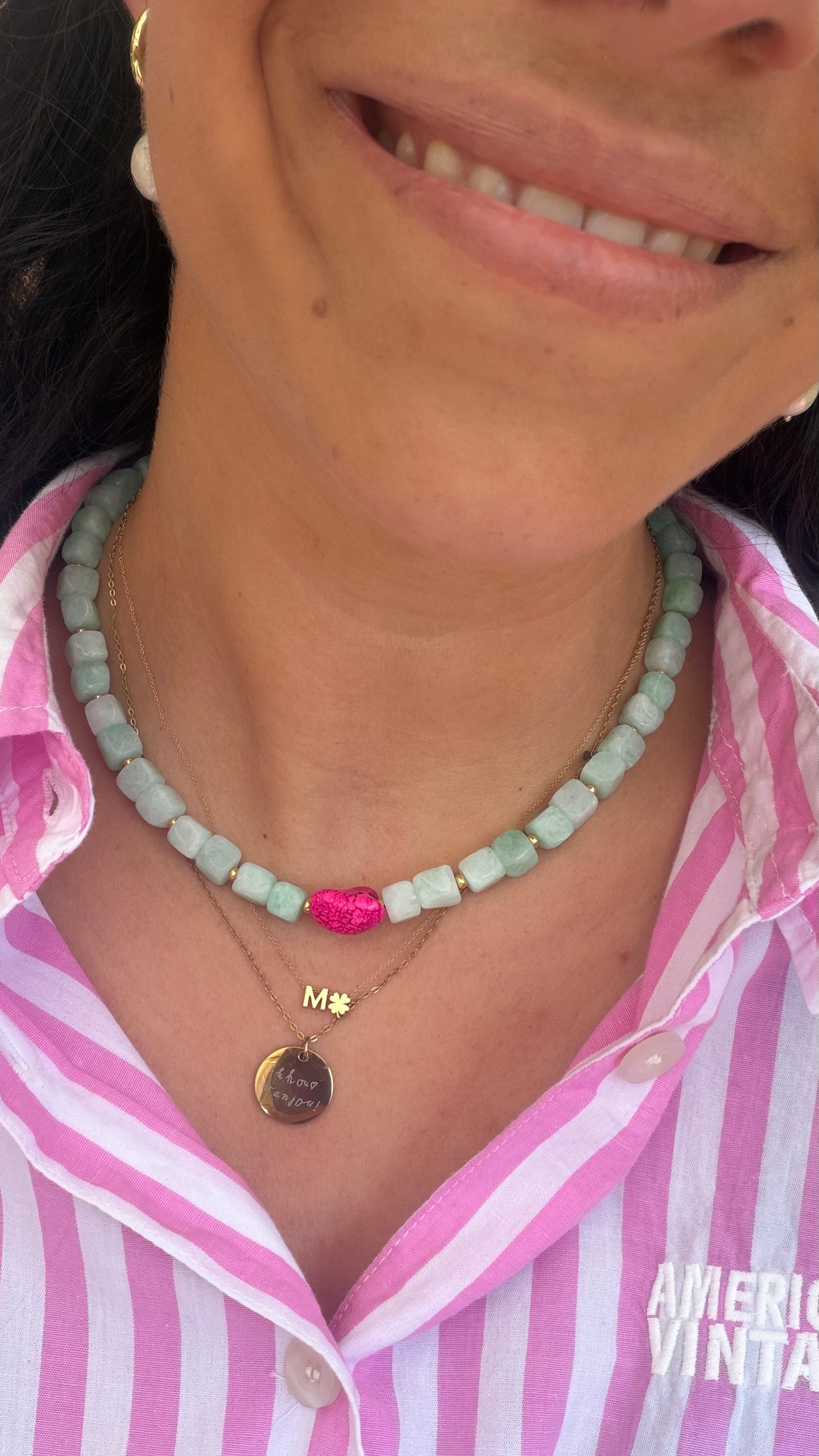 Mint & Fuchsia necklace