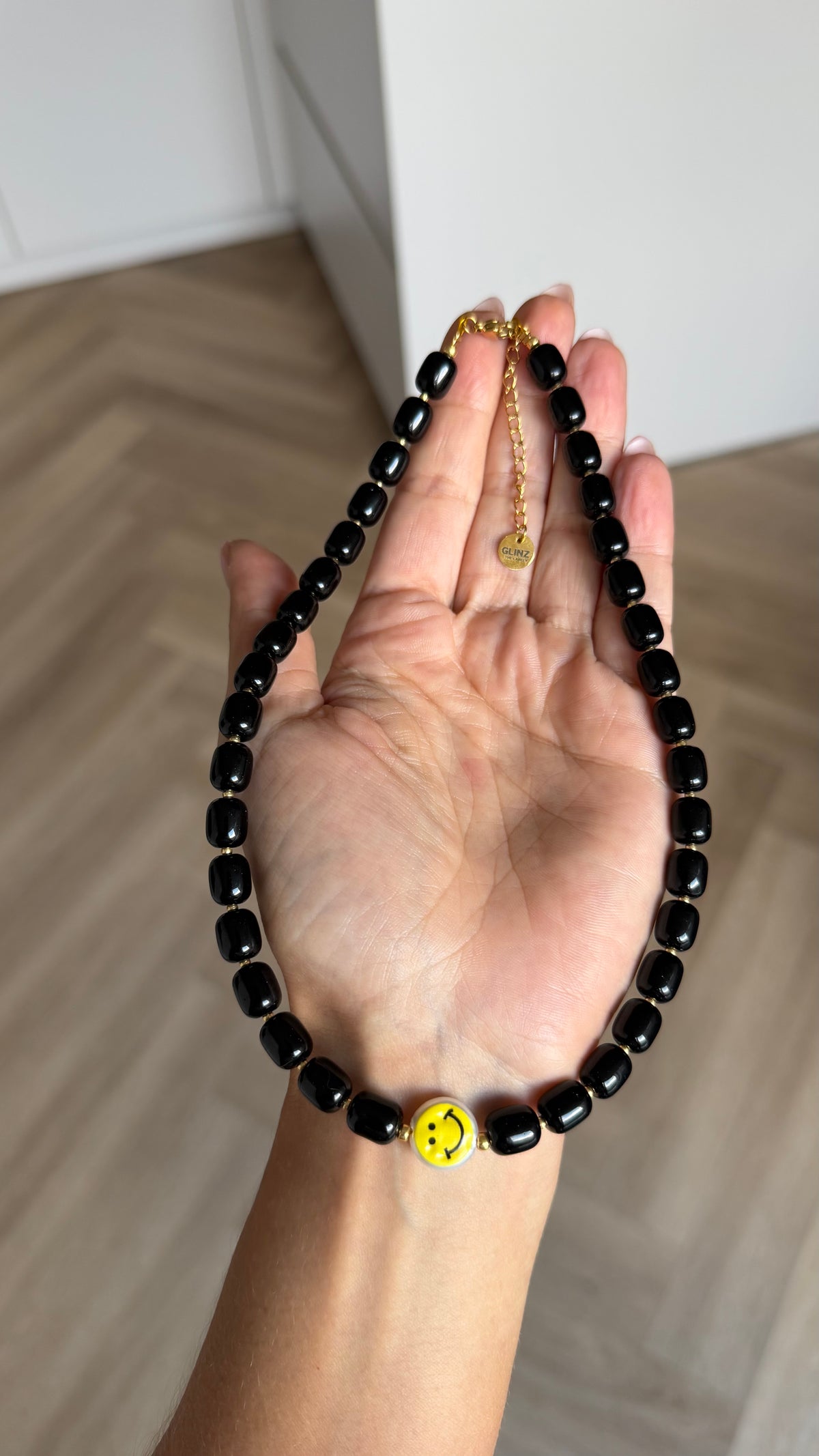 Smiley Necklace - Black Widow