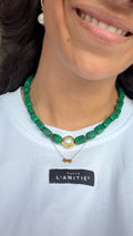 Luna Pearl Necklace - Malachite