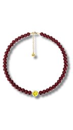 Smiley Necklace - Bordeaux