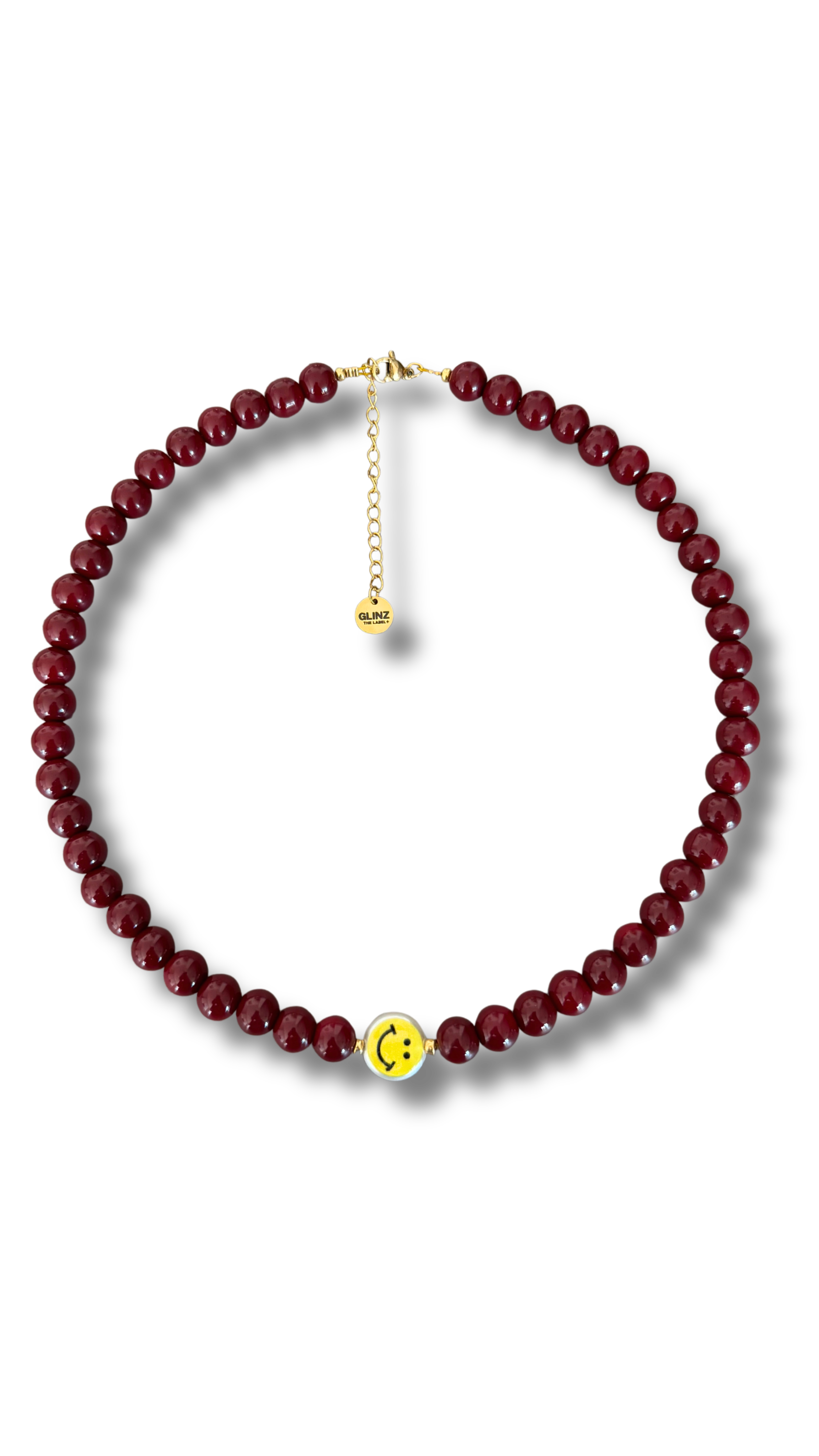 Smiley Necklace - Bordeaux