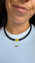 Smiley Necklace - Black Widow