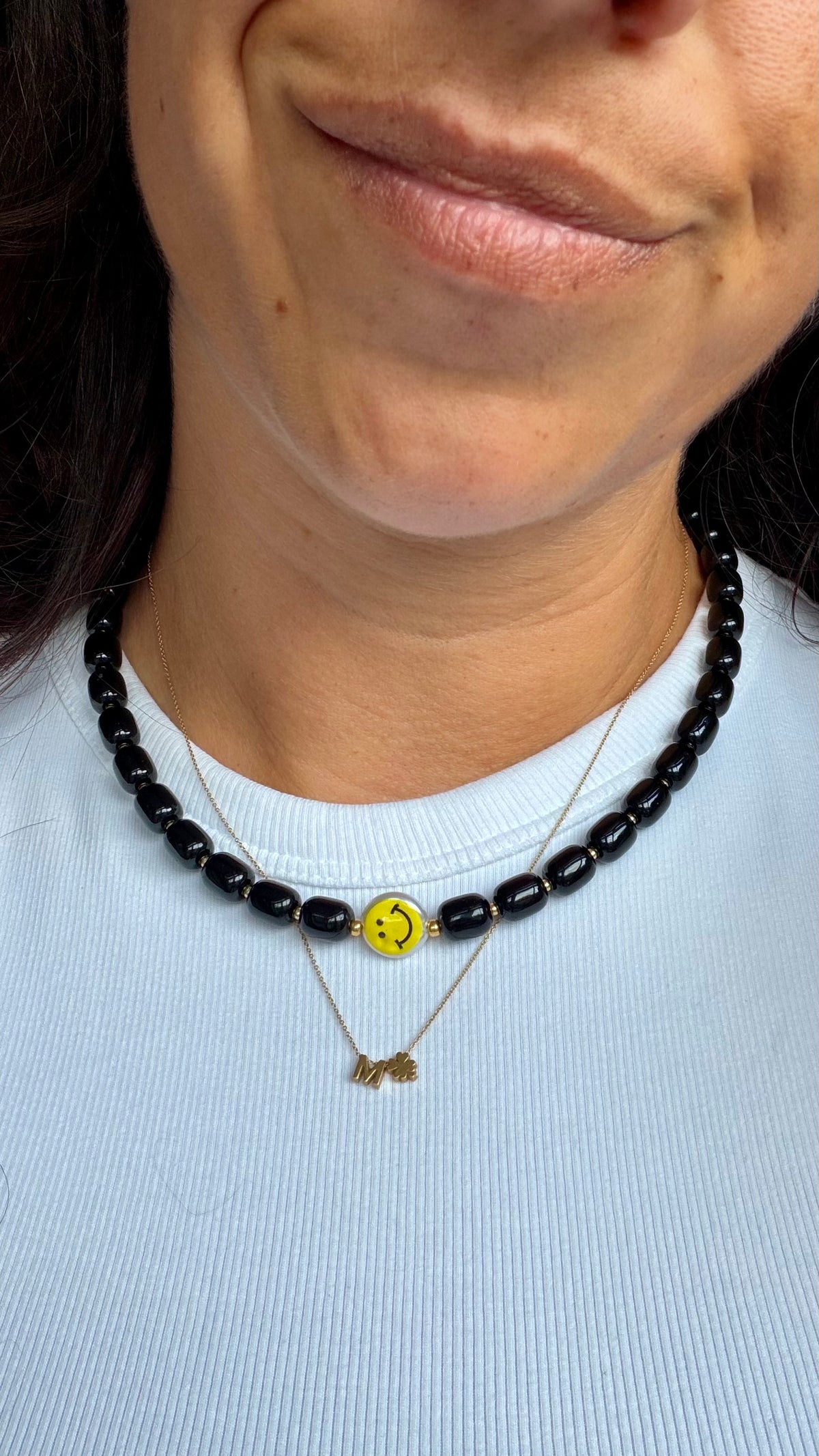 Smiley Necklace - Black Widow