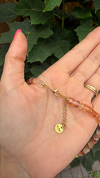 Smiley Necklace - Red Quartz