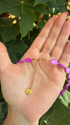 Smiley Necklace - Purple Shelly