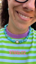 Luna Pearl Necklace - Blue Ocean