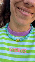 Luna Pearl Necklace - Blue Ocean