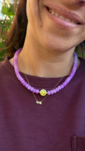 Smiley Necklace - Purple Facet