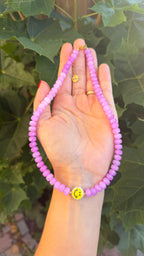 Smiley Necklace - Purple Facet