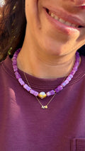 Luna Pearl Necklace - Amethist
