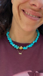 Luna Pearl Necklace - Turquoise