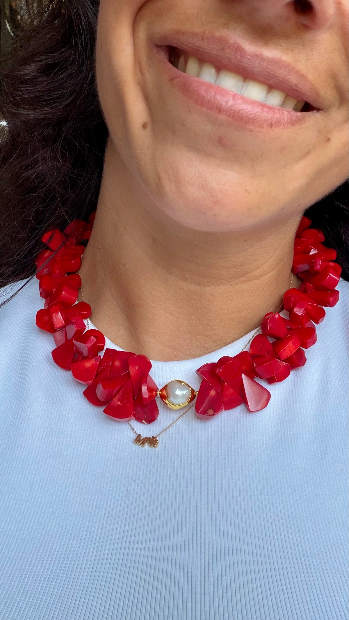 Luna Pearl Necklace - The Red Muse