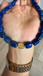 Golden Treasure Necklace - Lapis Lazuli