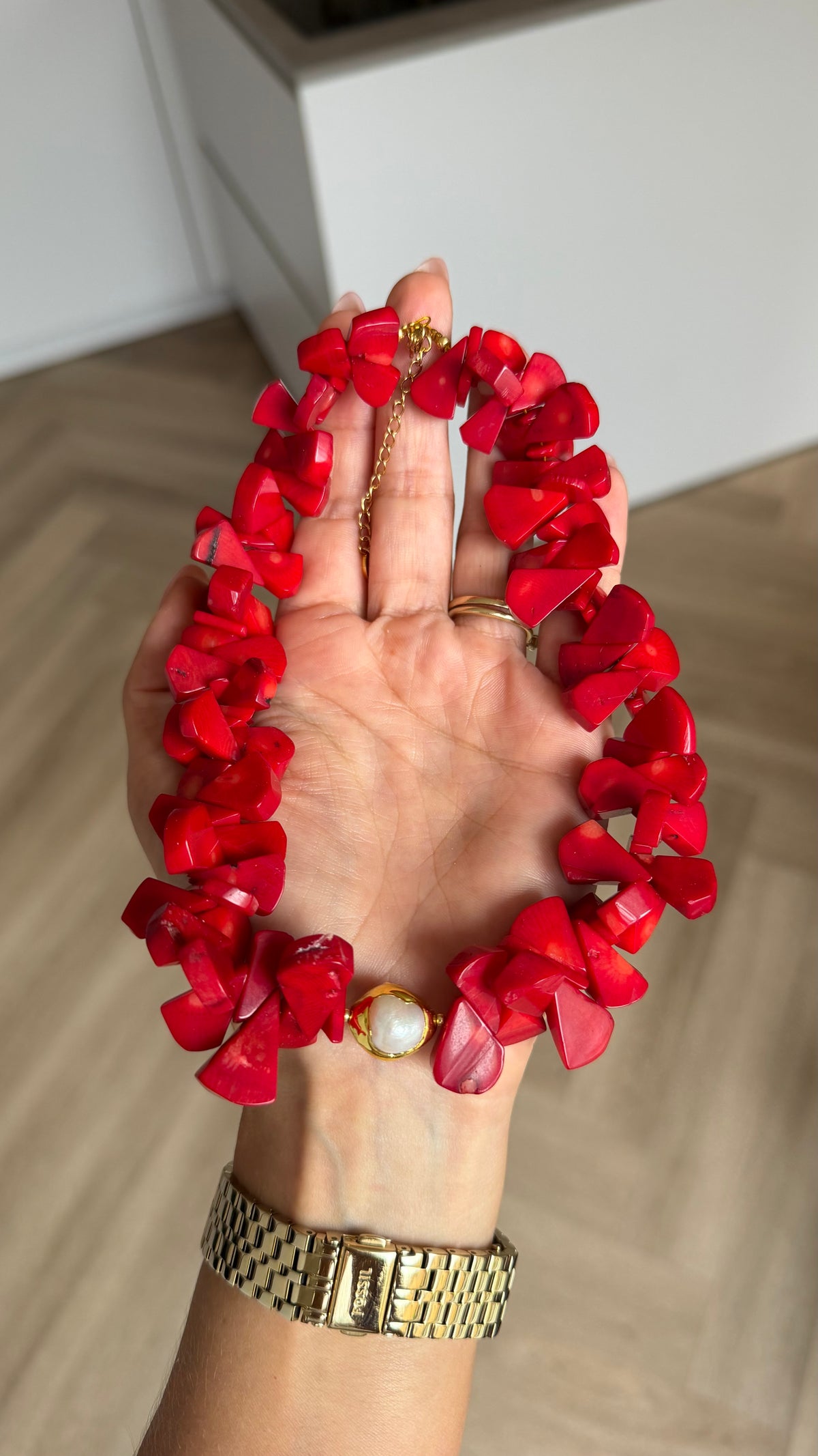 Luna Pearl Necklace - The Red Muse