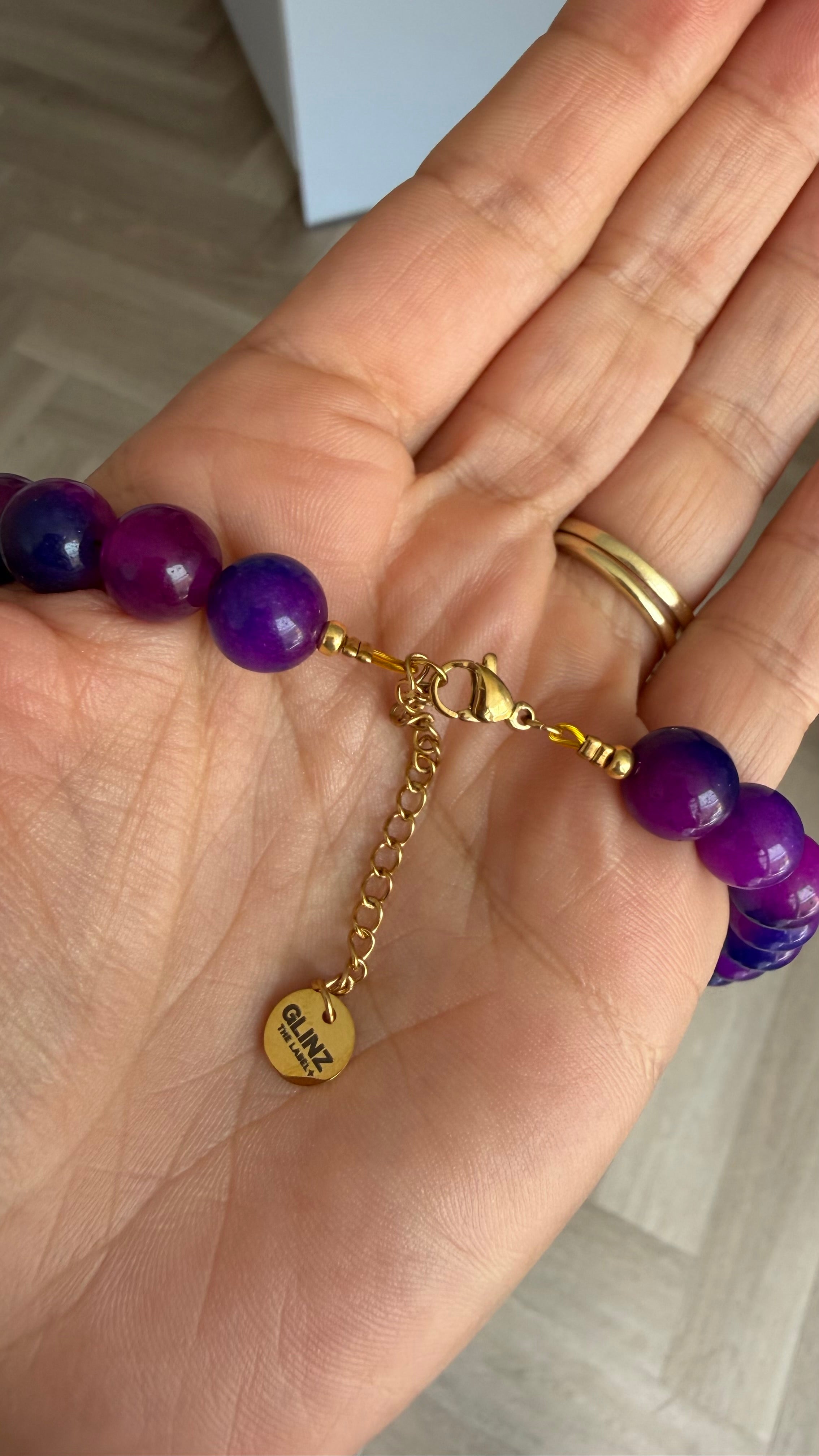 Smiley Necklace - Blueberry Bliss