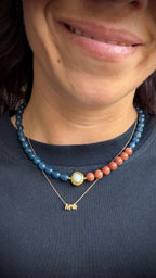 Solara Necklace - Denim & Terra