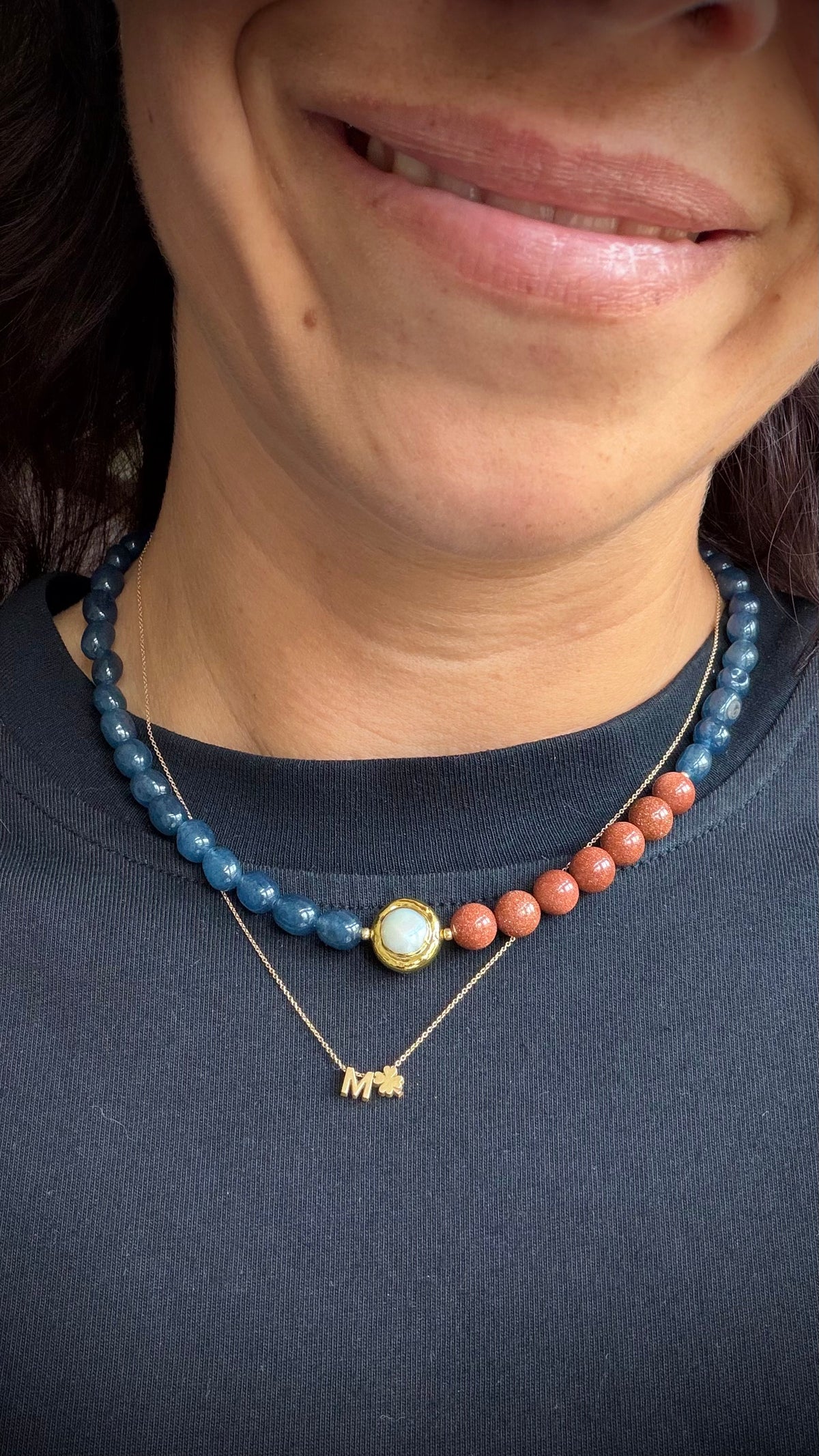 Solara Necklace - Denim & Terra
