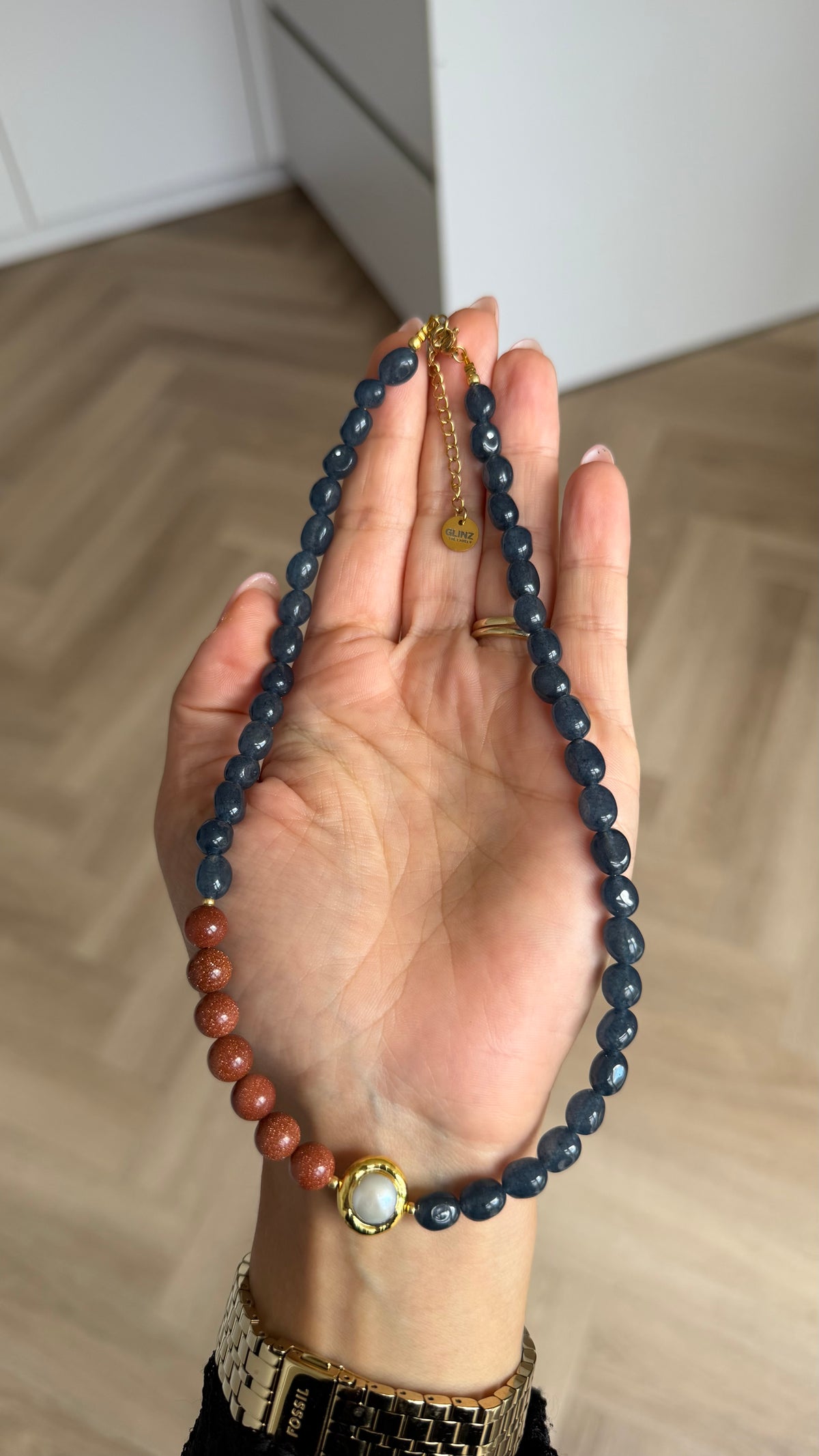 Solara Necklace - Denim & Terra