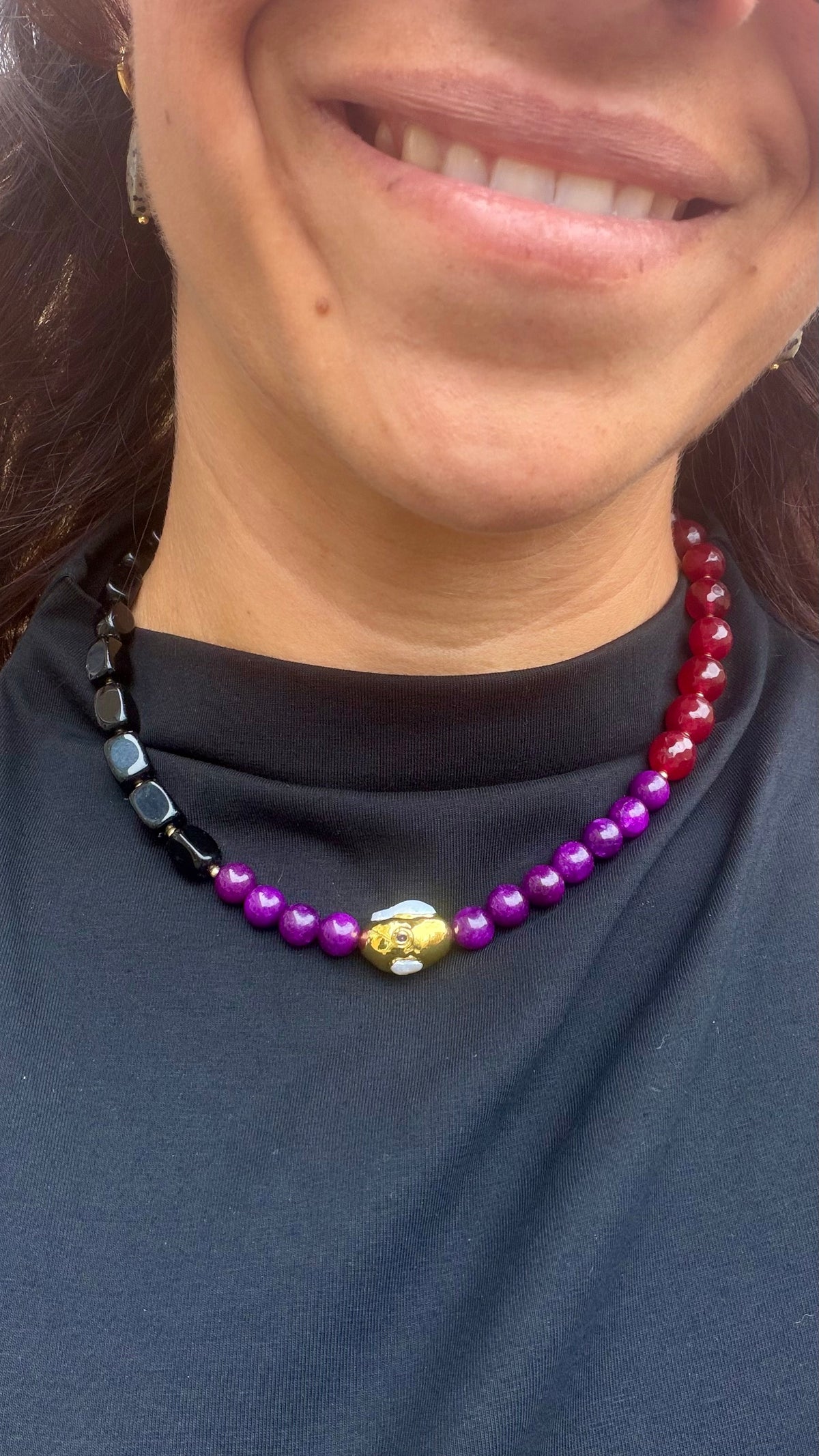 Luna Pearl Necklace - Three Shades