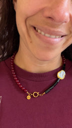 Ora Necklace - Burgundy