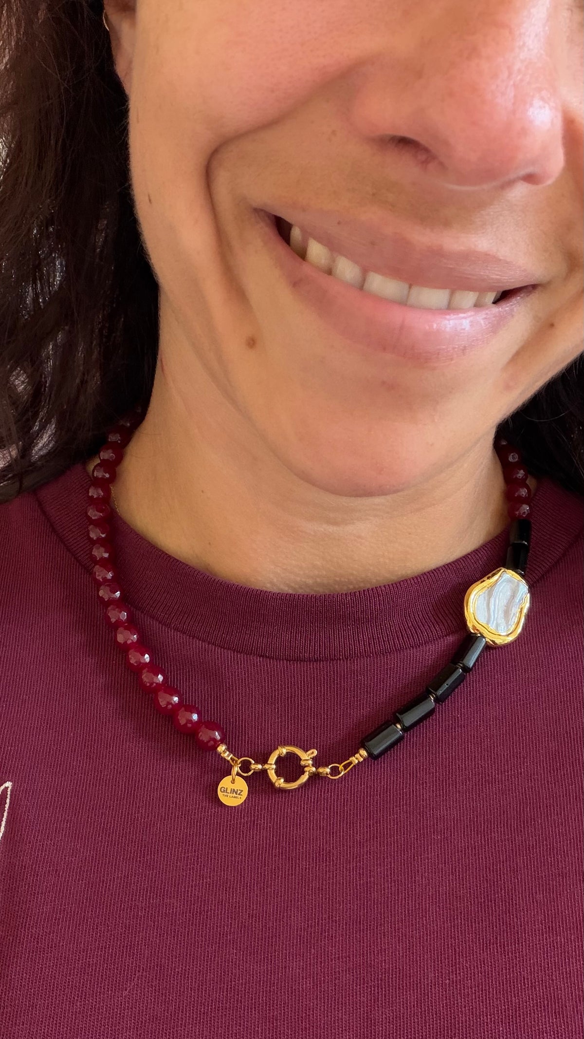 Ora Necklace - Burgundy