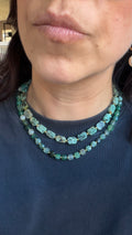 African turquoise flats necklace