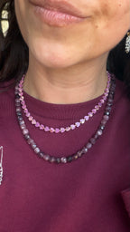 Small hearts necklace - Pink