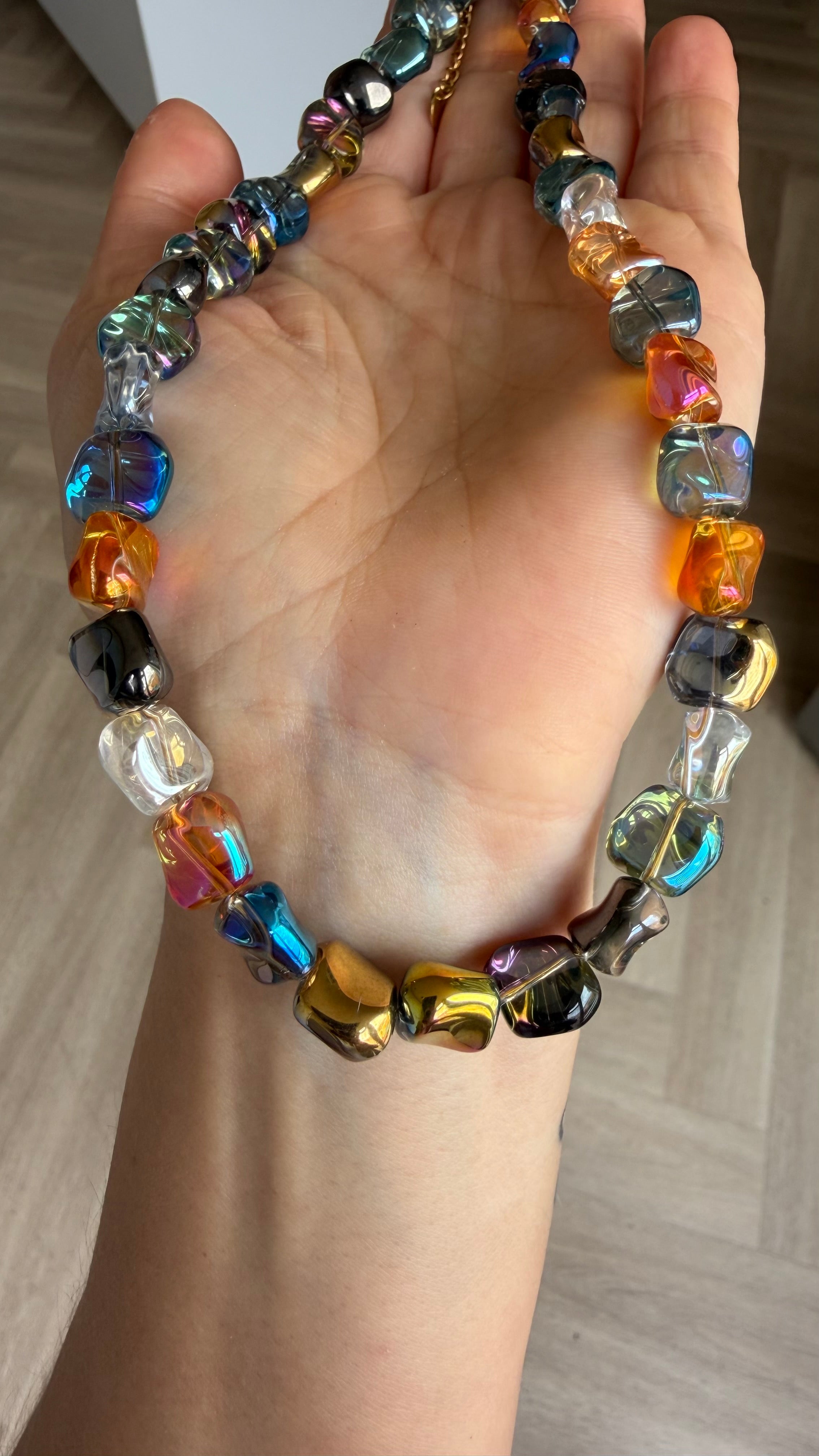 Acryl necklace - Galaxy Pebbles