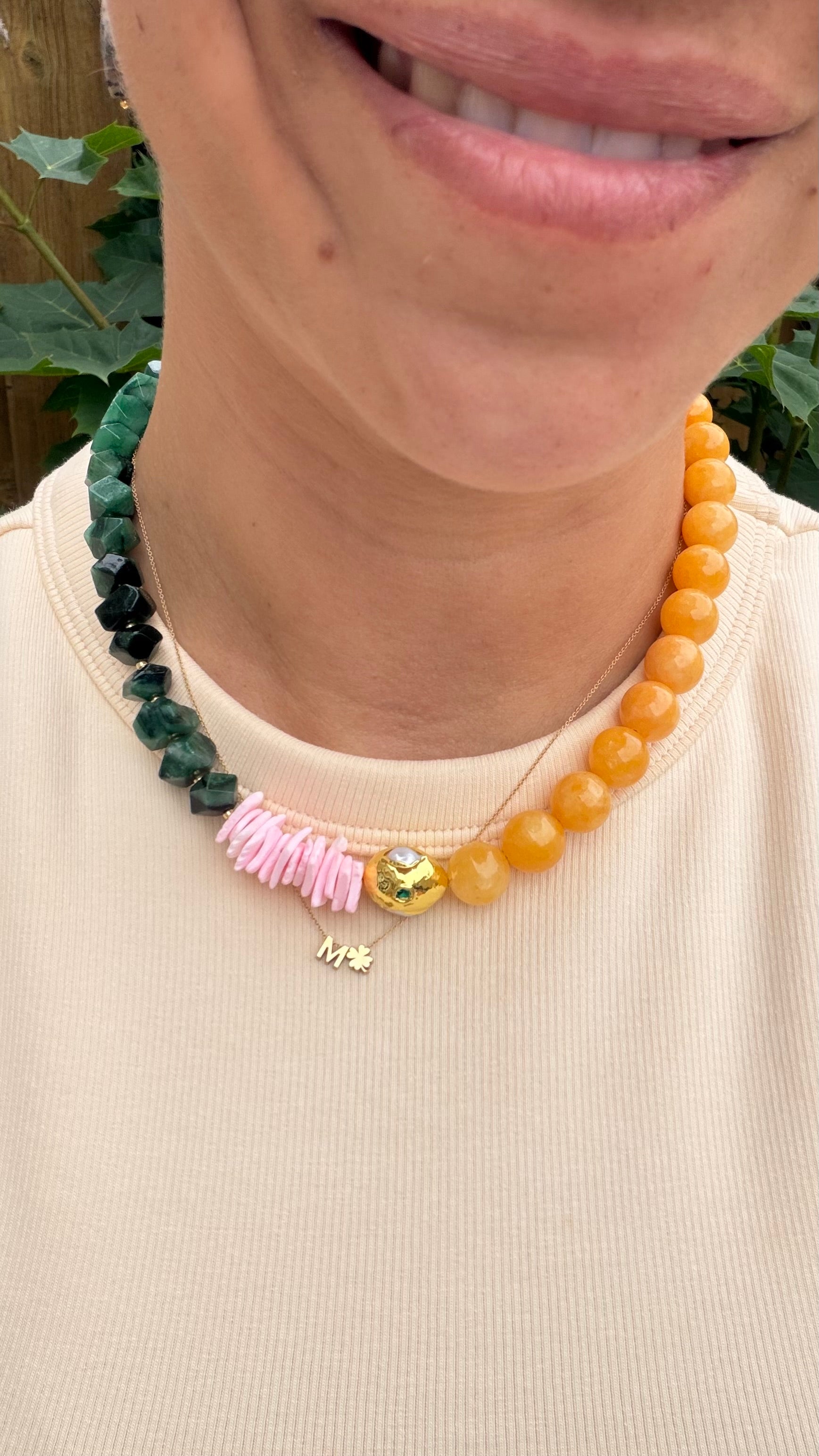 Luna Pearl necklace - Sunset Forest