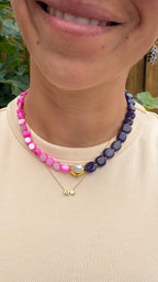 Luna Pearl necklace - Purple Rain