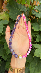 Luna Pearl necklace - Purple Rain