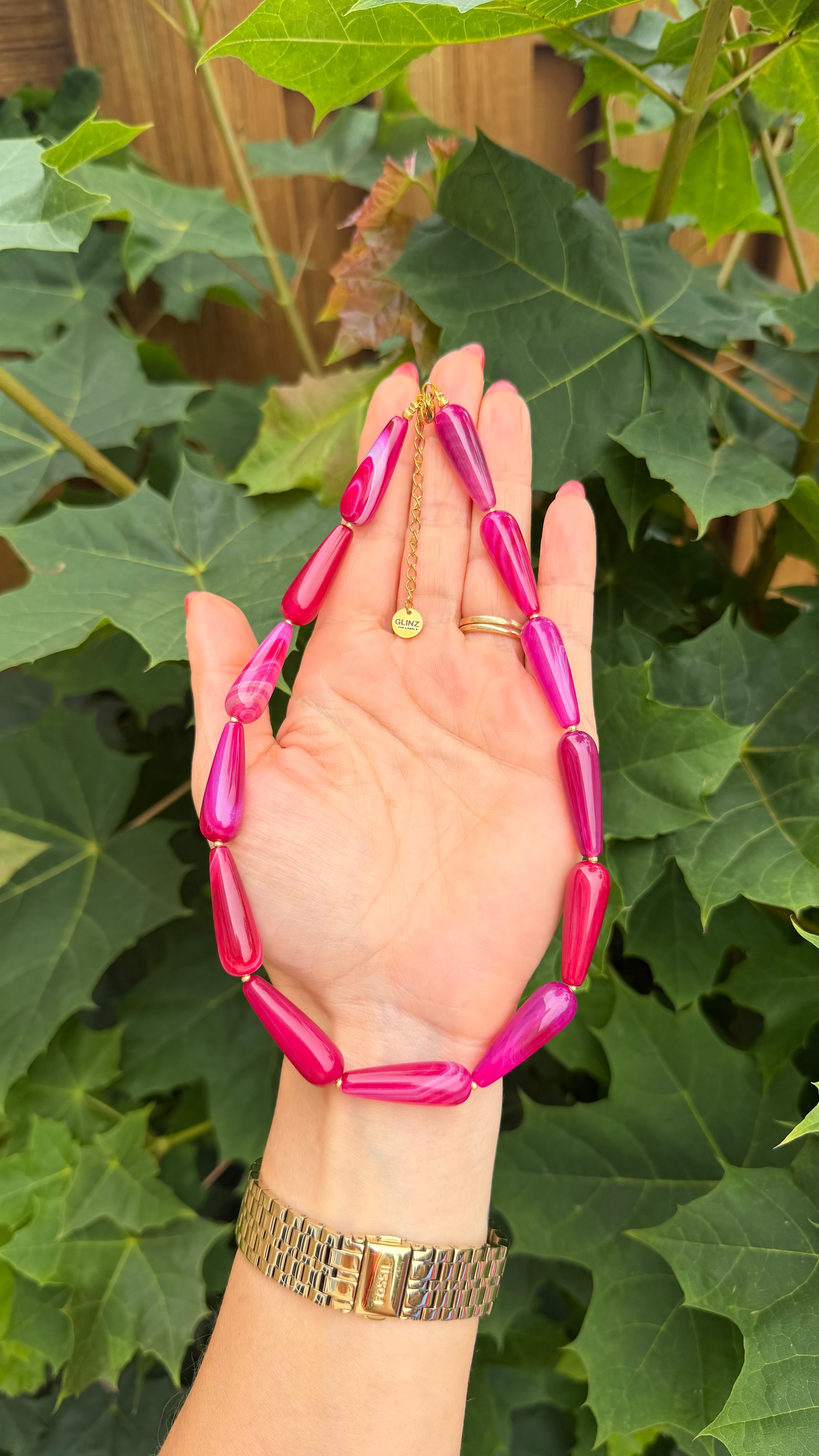 Pink Glossy necklace