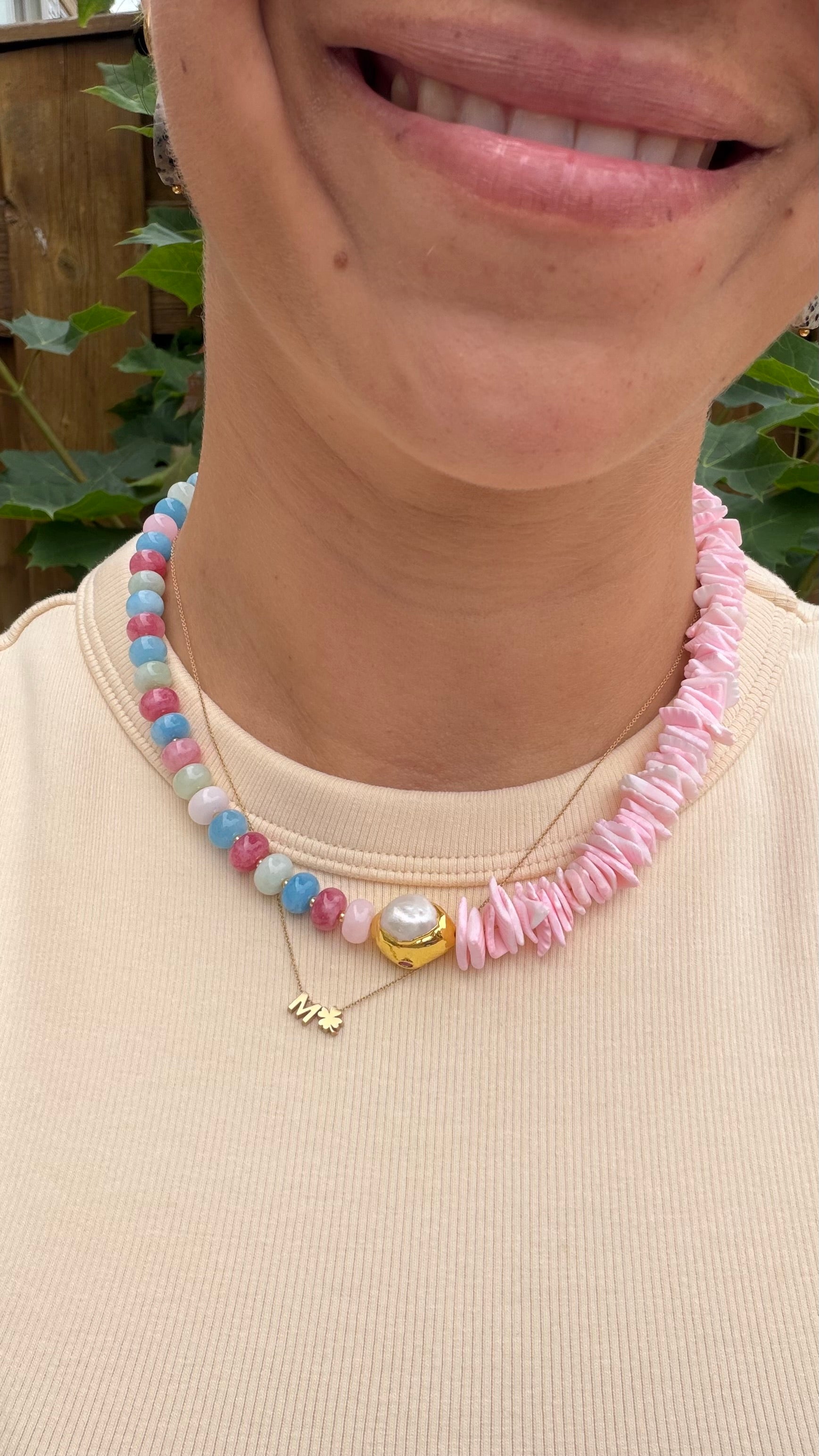 Luna Pearl necklace - Cotton Candy