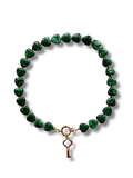 Acrylic necklace - Green hearts