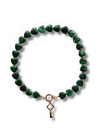 Acrylic necklace - Green hearts