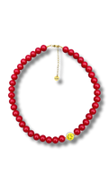 Smiley Necklace - Red Smile