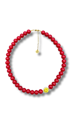 Smiley Necklace - Red Smile