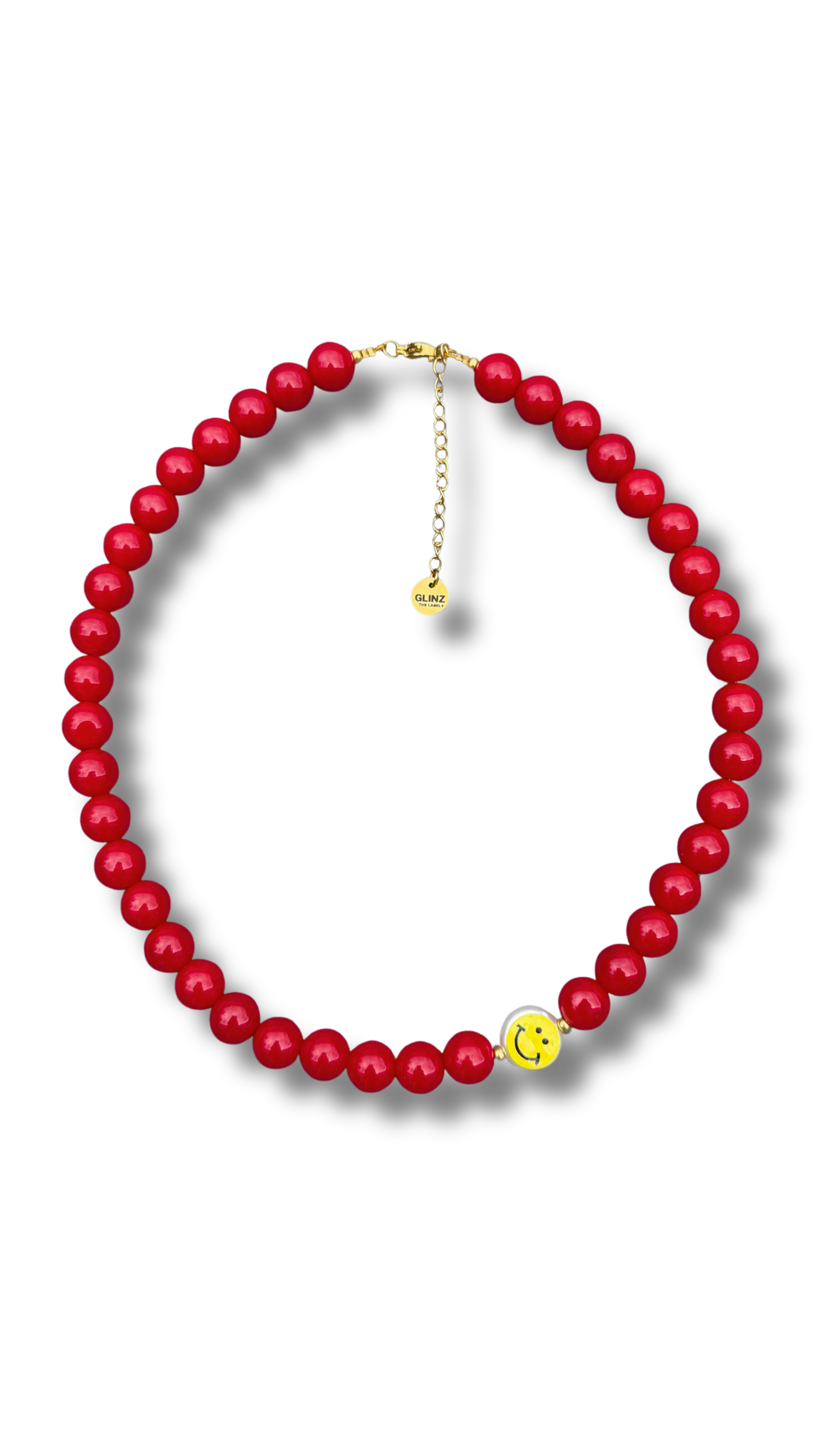 Smiley Necklace - Red Smile