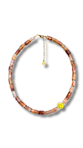 Smiley Necklace - Red Quartz
