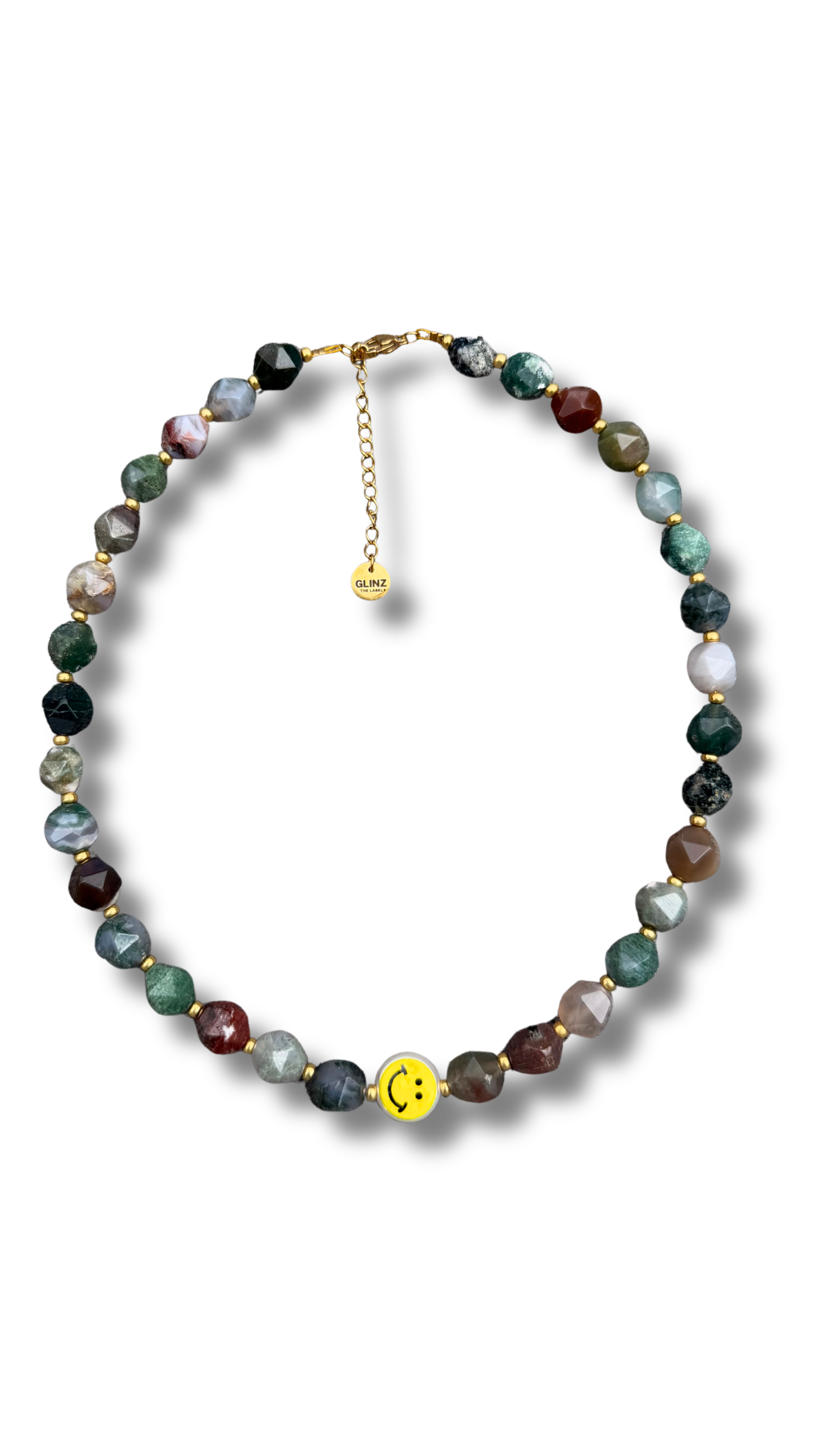Smiley Necklace - Mixed agate
