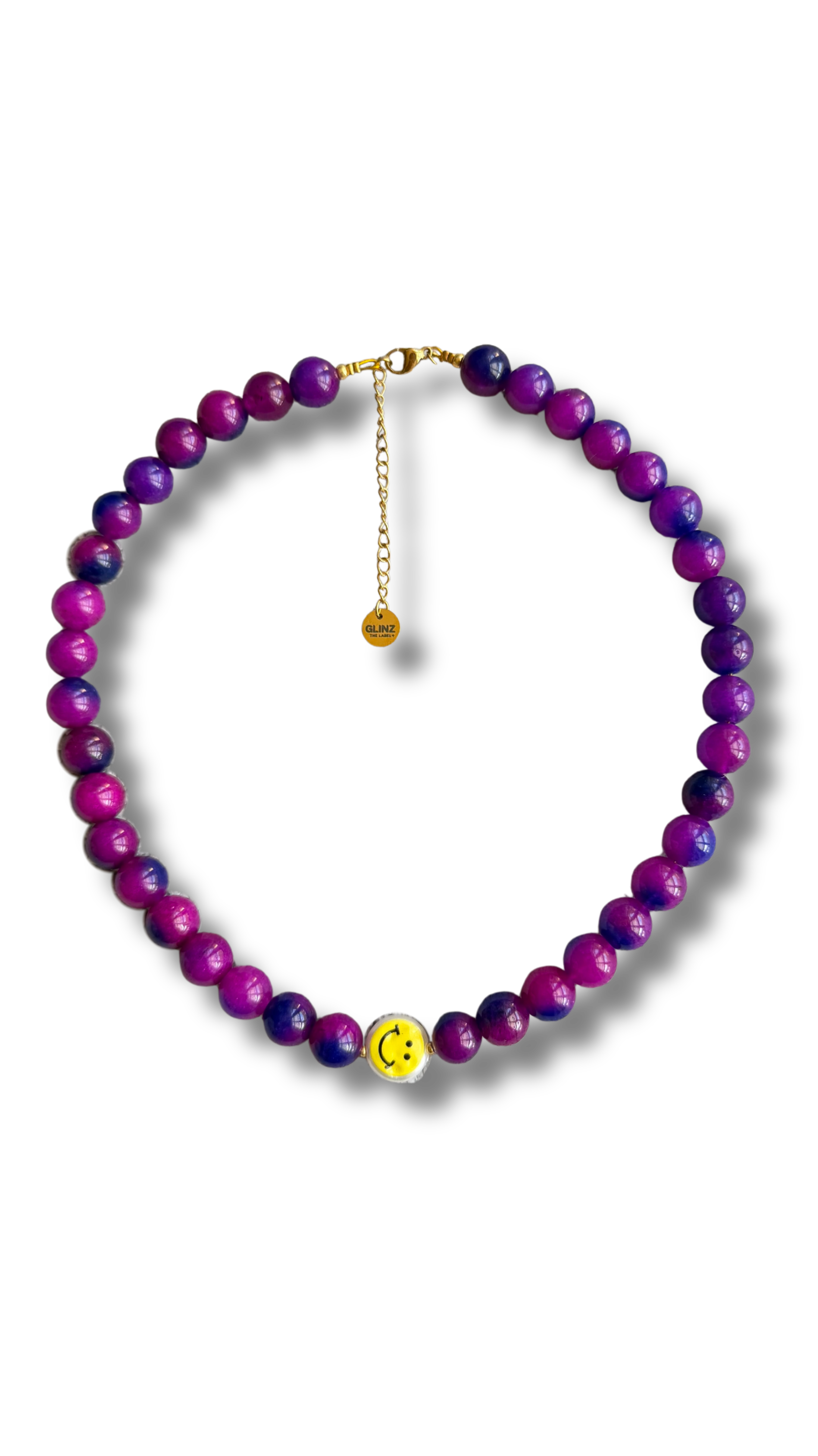 Smiley Necklace - Blueberry Bliss